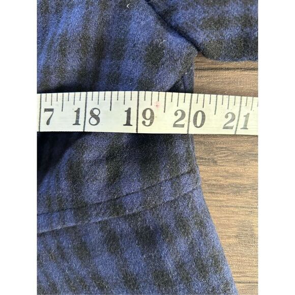 Motherhood Maternity Wool Blend Blue Black Plaid Peacoat Small - Picture 14 of 14